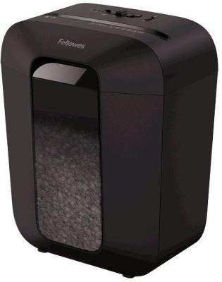 Шредер Fellowes PowerShred LX50 черный (секр.P-4)/перекрестный/9лист./17лтр./скрепки/скобы/пл.карты