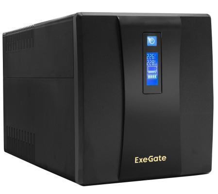 Exegate EP285494RUS ИБП ExeGate SpecialPro Smart LLB-1200.LCD.AVR.EURO.RJ.USB <1200VA/750W, LCD, AVR, 4 евророзетки, RJ45/11, USB, Black>