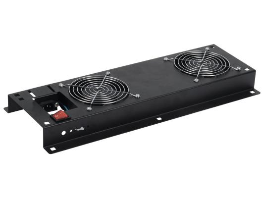 ITK Вентиляторная панель с выключателем 2 модуля черная