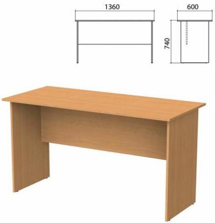 Стол письменный "Бюджет", 1360х600х740 мм, груша ароза, 402661-336