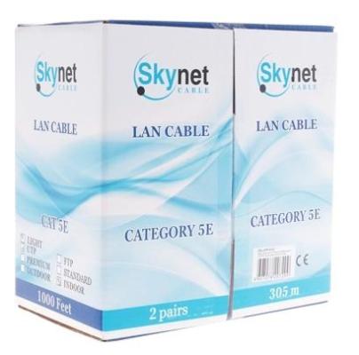 Кабель — indoor 2 пары категория 5e Skynet одножильный медь 305 м серый