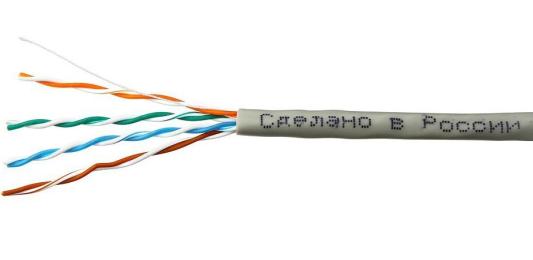 SkyNet Кабель UTP indoor 4x2x0,46, медный, FLUKE TEST, кат.5e, однож., (100м) box, серый [CSL-UTP-4-CU/100]