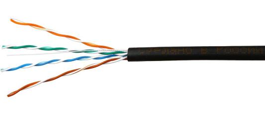 SkyNet Кабель UTP outdoor 4x2x0,51, медный, FLUKE TEST, кат.5e, однож., (305м) box, черный [CSP-UTP-4-CU-OUT]