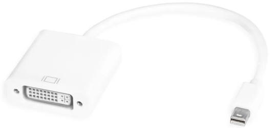 Переходник miniDisplayPort DVI 0.2м Green Connection GCR-MDP2DVI круглый белый
