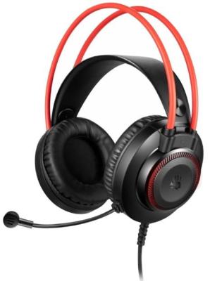 Наушники с микрофоном A4Tech Bloody G200S черный/красный 2м мониторные USB оголовье (G200S USB/ BLACK +RED)