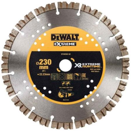 Алмазный круг S-сегм.230х22.2,h=12мм DT40260-QZ DeWalt