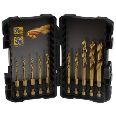 Набор DEWALT DT50050 cверл 10pcs Impact TITANIUM Drill Bit Set
