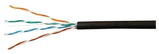 SkyNet Кабель UTP outdoor 4x2x0,51, медный, FLUKE TEST, кат.5e, однож., (100м) box, черный [CSP-UTP-4-CU-OUT/100]