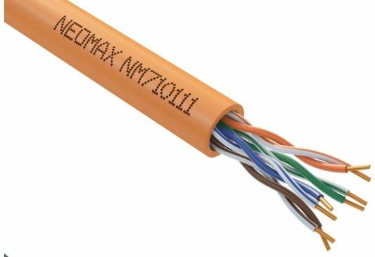 Кабель NEOMAX [NM710111] U/UTP cat.5e 4x2x0.52 (24AWG) Медь, ZH нг(А)-HF внутренний (305м), оранжевый