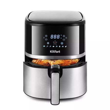 Аэрогриль KITFORT КТ-2221 серебристый чёрный