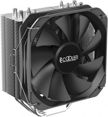 Кулер для процессора/ PCCooler PALADIN 400 (200W, 4-pin PWM, 157mm, Al/Cu, 4x6mm, 1x130mm, 76.85CFM, 29dBA, 1600RPM, S: 1851/1700/1200/115X, AM5/AM4, silver, black)