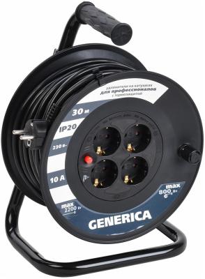 Удлинитель IEK WKP10-10-04-30-G 4 розетки 30 м