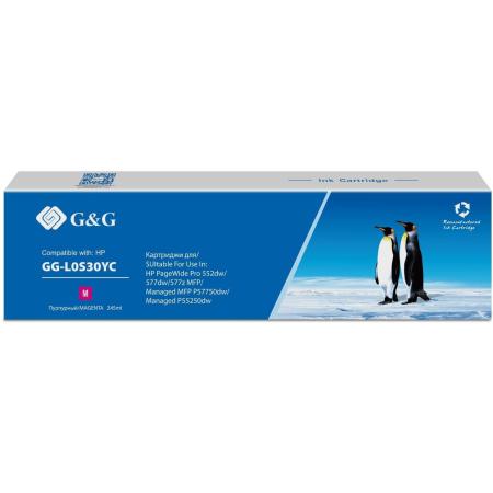 Картридж G&G GG-L0S30YC для HP PW Pro 577/552/ Enterprise 556/586 Пурпурный