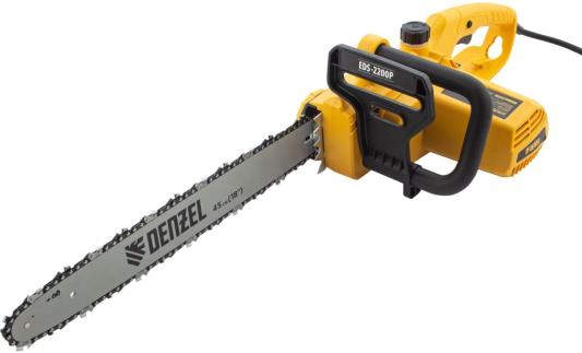 Пила цепная электрическая EDS-2200P, 2,2кВт,поперечная,шина 45см,шаг 3/8, паз 1,3мм, 63зв// Denzel