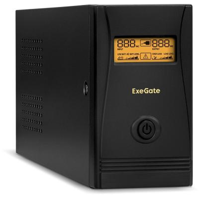 Exegate EP285579RUS ИБП ExeGate SpecialPro Smart LLB-600.LCD.AVR.C13.RJ.USB <600VA/360W, LCD, AVR, 4*IEC-C13, RJ45/11, USB, Black>