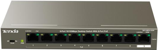 Коммутатор 9PORT 10/100M POE TEF1109P-8-102W TENDA
