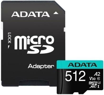 Карта памяти microSDXC 512 ГбGb A-Data AUSDX512GUI3V30SA2-RA1