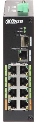 Коммутатор Dahua DH-LR2110-8ET-120 1x100Mb 8G 1SFP 6PoE+ 120W неуправляемый
