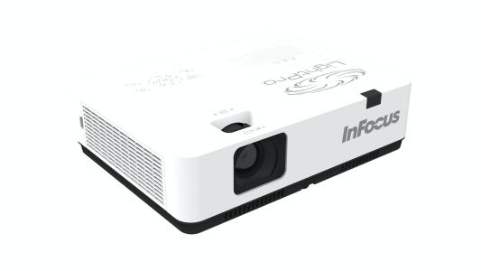 Проектор INFOCUS [IN1034] 3LCD, 4800 lm, XGA, 1.481.78:1, 50000:1, (Full 3D), 16W, 3.5mm in,Composite video,Component,VGA IN х2, HDMI IN, Audio in(RCAх2), USB-A, USB B х2, VGA out, Audio 3.5mm out, лампа 20000ч.(ECO mode), RJ45,RS232, PJLink,31дБ, 3,3 к