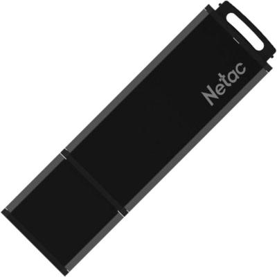 Флеш Диск Netac U351 256Gb <NT03U351N-256G-30BK>, USB3.0, с колпачком, металлическая чёрная