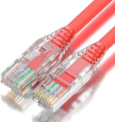 GCR Патч-корд 2.0m LSZH UTP кат.5e, красный, коннектор ABS, 24 AWG, ethernet high speed 1 Гбит/с, RJ45, T568B, GCR-52672