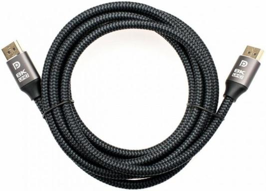 Кабель DisplayPort 3м VCOM Telecom TCG750-3M круглый серый