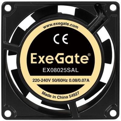 Exegate EX288996RUS Вентилятор 220В ExeGate EX08025SAL (80x80x25 мм, Sleeve bearing (подшипник скольжения), подводящий провод 30 см, 2500RPM, 31dBA)