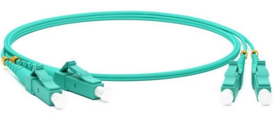 Hyperline FC-D2-503-LC/PR-LC/PR-H-15M-LSZH-AQ Патч-корд волоконно-оптический (шнур) MM 50/125(OM3), LC-LC, duplex, 10G/40G, LSZH, 15 м