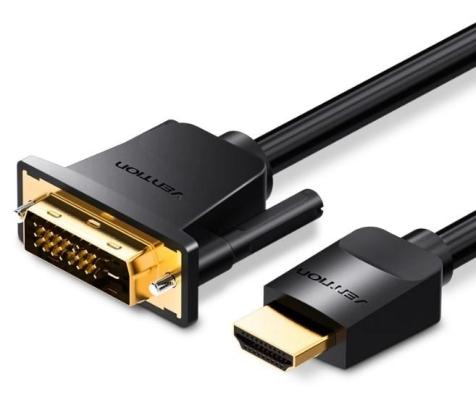 Кабель HDMI 3м Vention ABFBI круглый черный