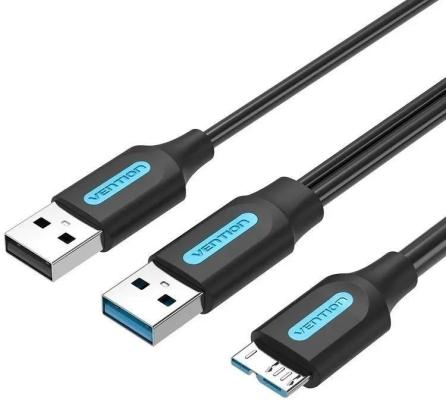 Кабель Vention USB 3.0 AM/micro B, USB 2.0 AM - 0.5м