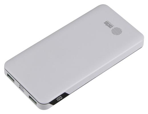 Внешний аккумулятор Power Bank 10000 мАч Cactus CS-PBFSKT-10000 белый