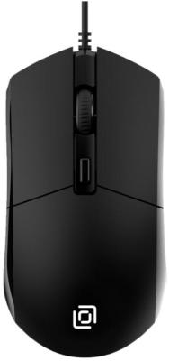 Мышь Оклик 207M черный оптическая (2400dpi) USB (4but)