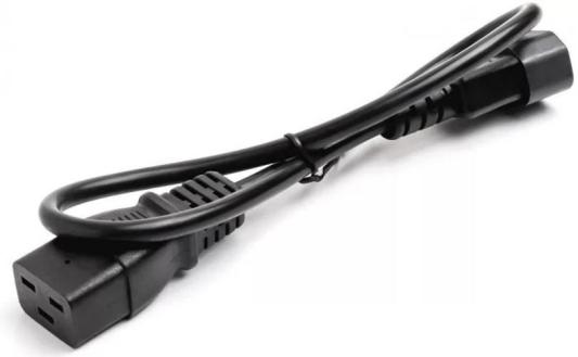 Шнур питания C19-C14, 3х0.75, 220В, 10А, черный, 0.5 метра