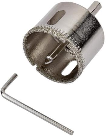 Сверло по керамической плитке и стеклу, 40 х 55 мм, 6 гр.хв-к, с центр. сверлом// Сибртех