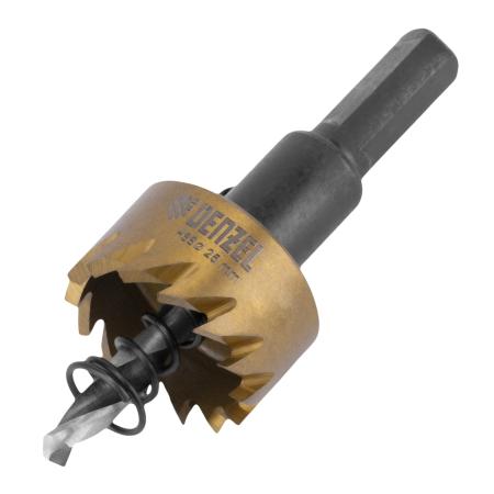 Коронка по металлу HSS, 25 мм, нитридтитановое покрытие //Denzel