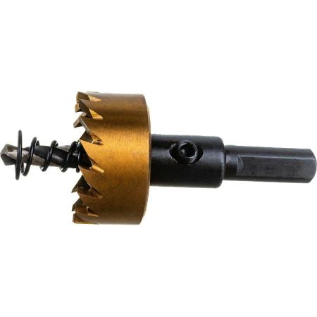 Коронка по металлу HSS, 28 мм, нитридтитановое покрытие //Denzel