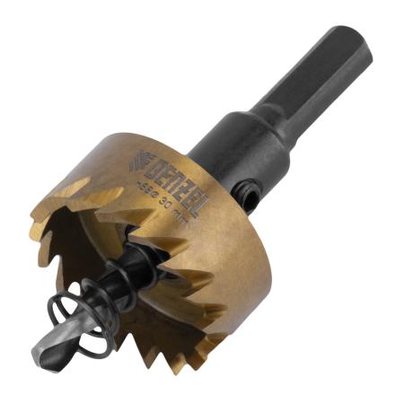 Коронка по металлу HSS, 30 мм, нитридтитановое покрытие //Denzel