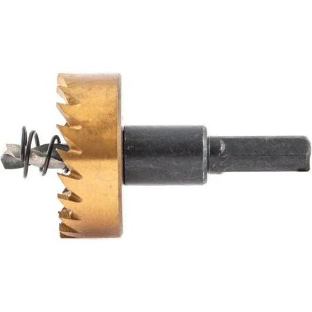 Коронка по металлу HSS, 38 мм, нитридтитановое покрытие //Denzel