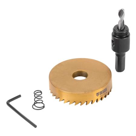 Коронка по металлу HSS, 60 мм, нитридтитановое покрытие //Denzel