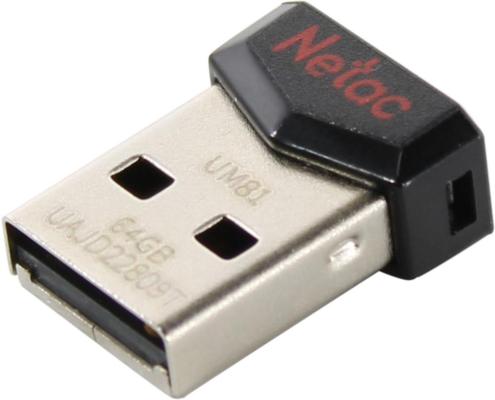 Флешка 64Gb Netac UM81 USB 2.0 черный
