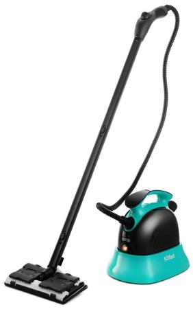 Пароочиститель напольный Kitfort КТ-9102-3 черный/бирюзовый