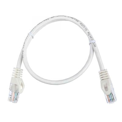 Патч-корд ACD-LPU5C-5DW [ACD-LPU5C-5DW] Cat5e UTP 24AWG 4Pair, 7/0.18мм CU Белый, 0.5м (741722)