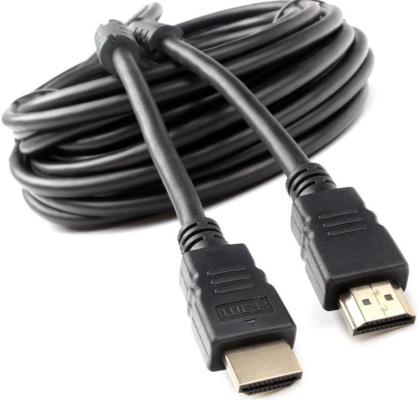 Кабель HDMI Cablexpert CCF2-HDMI4-10M 10м, v1.4, 19M/19M, черный, позол.разъемы, экран, 2 ферр кольца, пакет   (272283) {15}