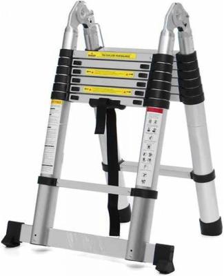 Лестница Alumet телескопическая, 2-х секционная алюминий 14ступ. H4.4м макс.нагр.:150кг (DTLH 2.2)