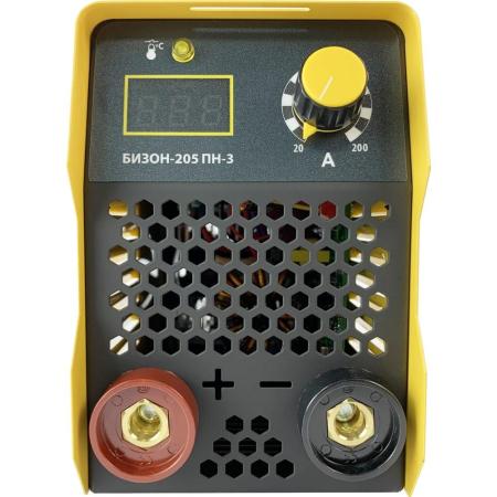 БИЗОН-205ПН-3  Сварочный инвертор [БИЗОН-205ПН-3] {3,1*220В,А20-200,электр.1,6-4мм (акс.в компл.)}