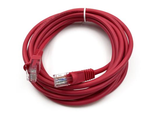 Патч-корд Buro UTP 4 пары cat5E CCA molded 3м красный RJ-45 (m)-RJ-45 (m)