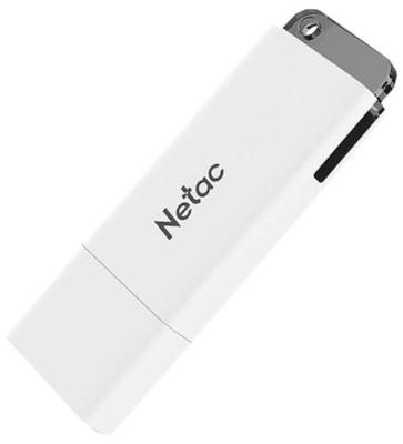 Флеш Диск Netac U185 128Gb <NT03U185N-128G-20WH>, USB2.0, с колпачком, пластиковая белая