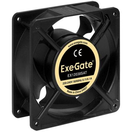 Exegate EX289021RUS Вентилятор 220В ExeGate EX12038SAT (120x120x38 мм, Sleeve bearing (подшипник скольжения), клеммы, 2600RPM, 42dBA)