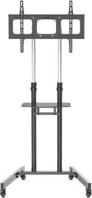 Стойка для телевизора Cactus CS-ST04H черный 37"-70" макс.45кг напольный мобильный