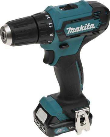 Makita DF333DYX14 Дрель ак,12В,2х1.5АчLi-ion(слайдер),БЗП-10мм,0-450\\1700об\\м,30\\14Нм,1.1кг,чем,подс